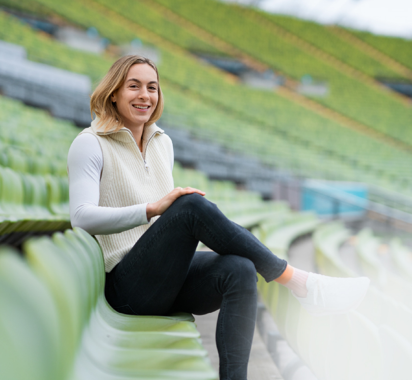 Alexandra Burghardt, sprinter and pusher in the two-woman bobsleigh